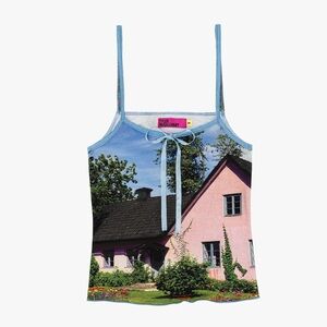 Tyler McGillivary x Lisa Says Gah pink cottage tank top